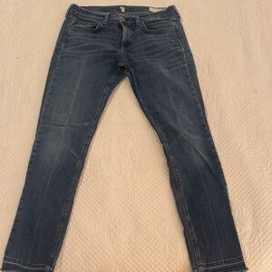 rag & bone Mid Wash Blue Denim Jeans